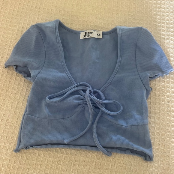 Tiger mist Davey top and davey shorts set in baby blue - Picture 3 of 6